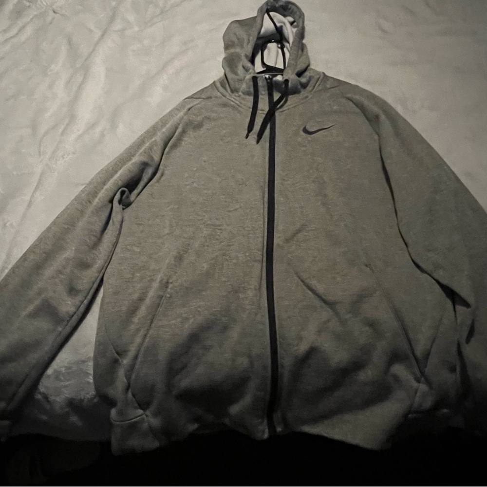 Nike Heather Gray Full-Zip Hoodie